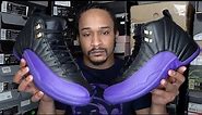 Jordan Field Purple 12s Review with On Foot Footage