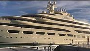 Dilbar yacht of Putin’s oligarch Alisher Usmanov docking in Barcelona 7 of January 2020
