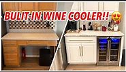 DIY-Built-In Wine Cooler/Coffee Bar