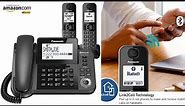 PANASONIC Bluetooth Corded Cordless Phone System with Answering Machine, Enhanced Noise Reduction
