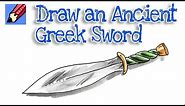 How to Draw an Ancient Greek Sword Real Easy - Xiphos