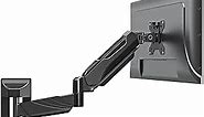MOUNTUP Single Monitor Wall Mount for 17-32 Inch Computer Screen, Wall Mounted Monitor Holder Support 4.4-17.6lbs Display, Gas Spring Monitor Arm, VESA Bracket for VESA 75x75mm and 100x100mm, Black