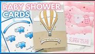 3 ADORABLE DIY BABY SHOWER CARD Ideas | Handmade Baby Cards