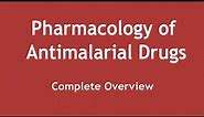Pharmacology of Antimalarial Drugs (Complete Overview) [ENGLISH] | Dr. Shikha Parmar