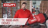 Hilti TE 3000-AVR Heavy-duty electric jackhammer demonstration and overview