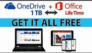 Get 1-TB of Free OneDrive Storage and Office 365 + One Drive Complete Guide