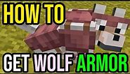 How To Get Wolf Armor In Minecraft! - Bedrock & Java!