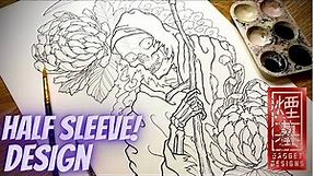How to draw a Grim Reaper tattoo design (sleeve tattoo tutorial) - part 1