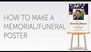 How To Make A Memorial Funeral Poster