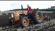 Fiat 615 DT 4WD Ploughing w/ 3-Furrow Kverneland Plough | Fiat Days 2017 | Danish Agriculture