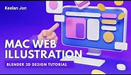 Blender 3D Tutorial - Mac Illustration Design - Blender Beginner Guide