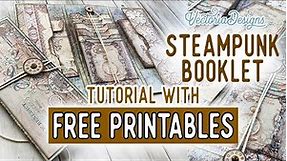 Steampunk Clocks Booklet Tutorial + All the Printables for Free
