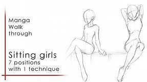 AGamerDraws manga: girls sitting - 7 ways