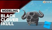 Black Clover Demon Skull | Blender Sculpting to Roblox Studio