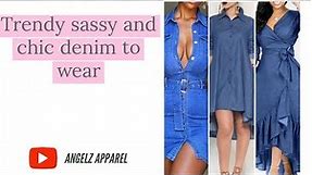 Compilation of sassy and trendy denim dress styles to slay