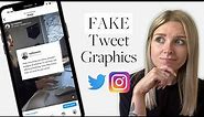 How to Make Twitter Screenshot Graphics for Instagram Posts & Reels (if you don't have Twitter!)
