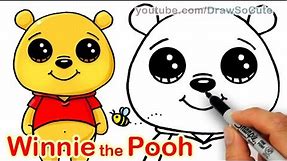 How to Draw Disney Winnie the Pooh Bear Cute and Easy