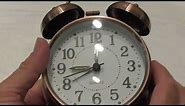 Peakeep 4" Twin Bell Alarm Clock (Bronze_ LARGE Dial REVIEW