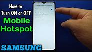How to Turn ON or OFF Mobile Hotspot on Samsung Galaxy A02