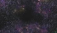 Tube of stars and nebulae in purple in 3D - Free Stock Video