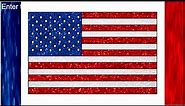 Draw USA Flag Glitter Colors | United States of America flag | American flag Glitter Color for Kids