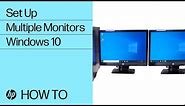Set Up Multiple Monitors in Windows 10 | HP Computers | HP Support