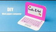DIY Miniature Laptop / How to Make a Paper Computer / Origami Laptop (iPad) / Easy Paper Crafts