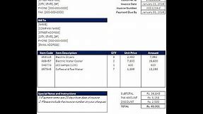 How to Create an Invoice Template in Excel!