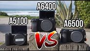 Sony a6400 VS a6500 VS a5100 | Detailed Comparison 4K 1080P Video Autofocus Low Light