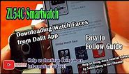ZL54C Smartwatch - Downloading Watch Faces from Dafit App