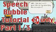 Speech Bubble and Dialogue System Unity Tutorial Part 1/3