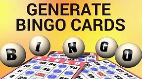 How to Generate Bingo Cards