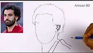 How to Draw a Realistic Face Mohamed Salah || Easy Step by Step Pencil Sketch Tutorial #salah