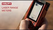 OVERVIEW of the Hilti laser range meters PD 5, PD-I and PD-E