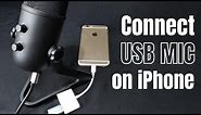 How to connect an USB condenser microphone to an iPhone