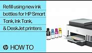 How to use the new ink bottle design for HP Smart Tank, Ink Tank, & DJ | HP Printers | HP Support