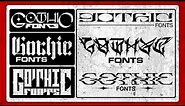 Best Gothic Fonts for Streetwear & Metal Logos & Type