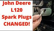 How to change John Deere L120 Spark Plugs