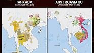 Maps of Language Families: Tai-Kadai Languages (Kra-Dai) & Austroasiatic Languages (Mon-Khmer)!🧡