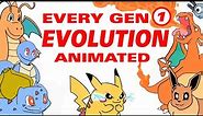 Every Gen 1 Pokemon Evolution Animated!