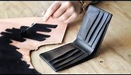 Making a Black Leather Bifold Wallet