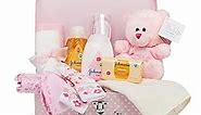 Baby Box Shop Baby Shower Gifts Girl - 12 pcs Baby Essentials for Newborn Girl, Baby Girl Gifts Newborn - Unique Baby Girl Gifts, Baby Girl Hamper for New Born Baby Gifts Girl - Pink
