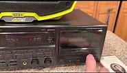 Kenwood KX-W8060 Stereo Double Cassette player & recorder demo and test