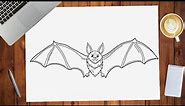 How to Draw a Bat 🦇|Step by Step Drawing Tutorial