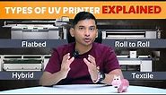 Flatbed, Roll to Roll, Hybrid and Textile UV printer explained (Featuring JHF UV Printers)