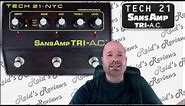 3 IN 1! TECH 21 SansAmp TRI A.C. Guitar Pedal Tube Amp Emulator Overdrive Distortion Reid's Reviews