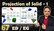 Projection of Solid 1, Terminology of solid, Engineering Drawing #Projection
