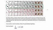 Probability: Basic Questions: Deck of Cards