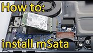 How to install mSata SSD in Lenovo ThinkPad E330 laptop