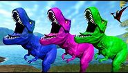 Dinosaur T Rex and Big Dinosaurs Fighting, Spinosaurus vs I Rex - Jurassic World Evolution